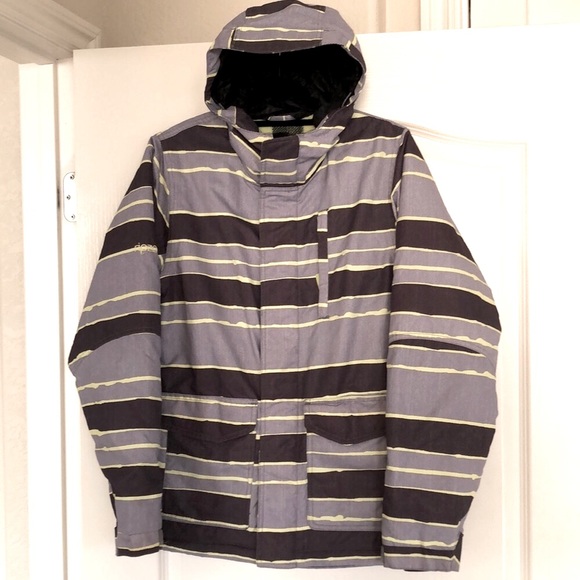 RipZone 5000mm Core Fleece-Lined Snow Jacket Yellow/Gray/Black Sz Mens S - Picture 1 of 10